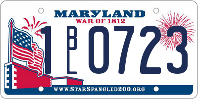 MD license plate 1BL0723