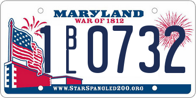 MD license plate 1BL0732