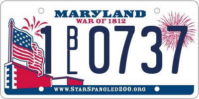 MD license plate 1BL0737