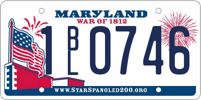 MD license plate 1BL0746
