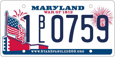 MD license plate 1BL0759