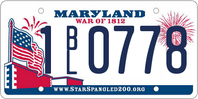 MD license plate 1BL0778