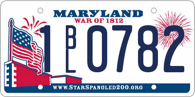 MD license plate 1BL0782