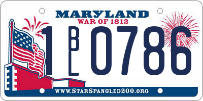 MD license plate 1BL0786