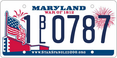 MD license plate 1BL0787