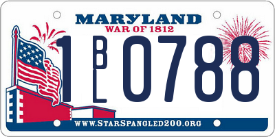 MD license plate 1BL0788