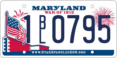 MD license plate 1BL0795