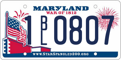 MD license plate 1BL0807
