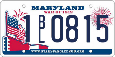 MD license plate 1BL0815