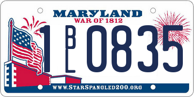 MD license plate 1BL0835