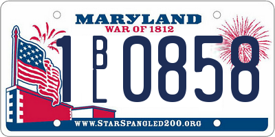 MD license plate 1BL0858