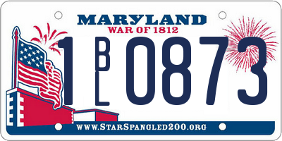 MD license plate 1BL0873