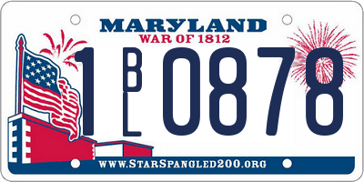 MD license plate 1BL0878