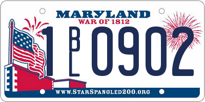 MD license plate 1BL0902