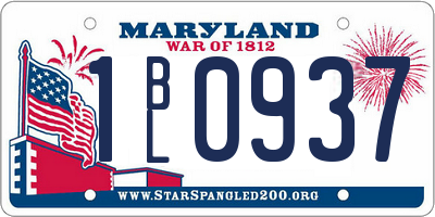 MD license plate 1BL0937