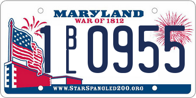 MD license plate 1BL0955
