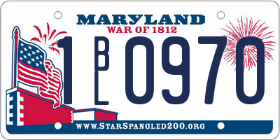 MD license plate 1BL0970