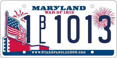 MD license plate 1BL1013