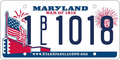 MD license plate 1BL1018