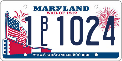 MD license plate 1BL1024