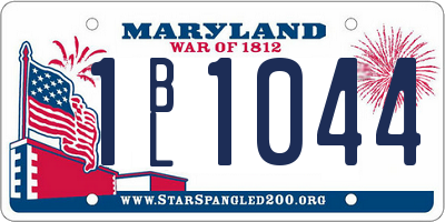 MD license plate 1BL1044