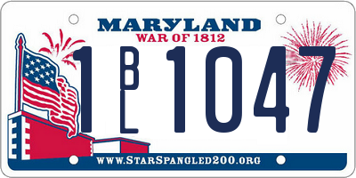 MD license plate 1BL1047