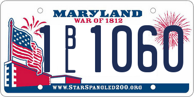 MD license plate 1BL1060