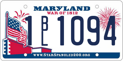 MD license plate 1BL1094