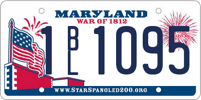 MD license plate 1BL1095