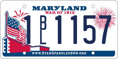 MD license plate 1BL1157