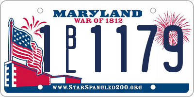 MD license plate 1BL1179