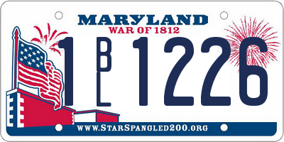 MD license plate 1BL1226