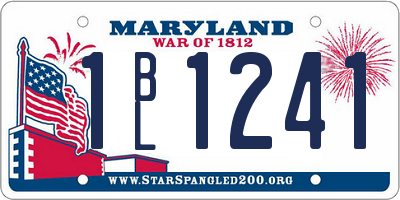 MD license plate 1BL1241