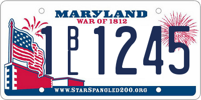 MD license plate 1BL1245
