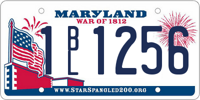 MD license plate 1BL1256