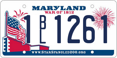 MD license plate 1BL1261