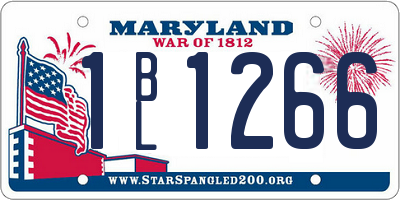 MD license plate 1BL1266