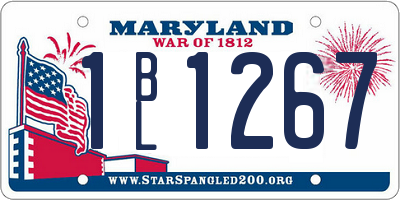 MD license plate 1BL1267