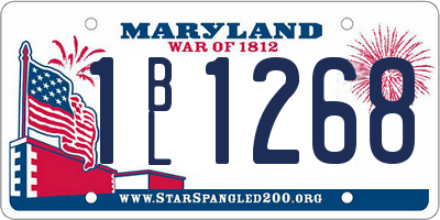 MD license plate 1BL1268