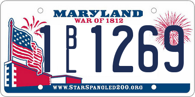 MD license plate 1BL1269