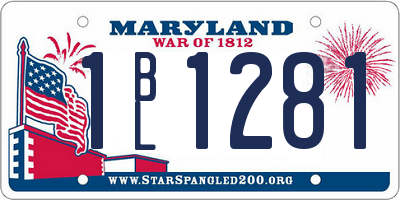 MD license plate 1BL1281