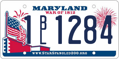 MD license plate 1BL1284