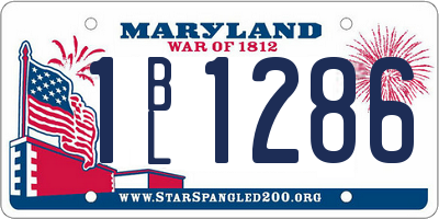 MD license plate 1BL1286