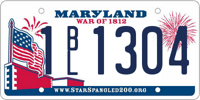 MD license plate 1BL1304