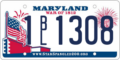 MD license plate 1BL1308
