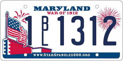 MD license plate 1BL1312