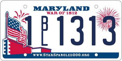 MD license plate 1BL1313