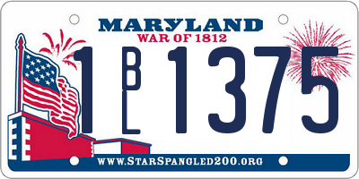 MD license plate 1BL1375