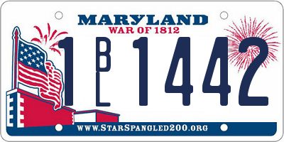 MD license plate 1BL1442