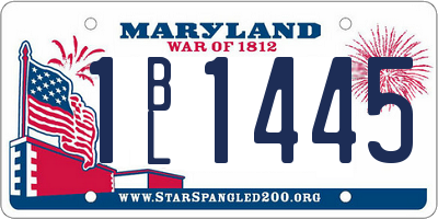 MD license plate 1BL1445